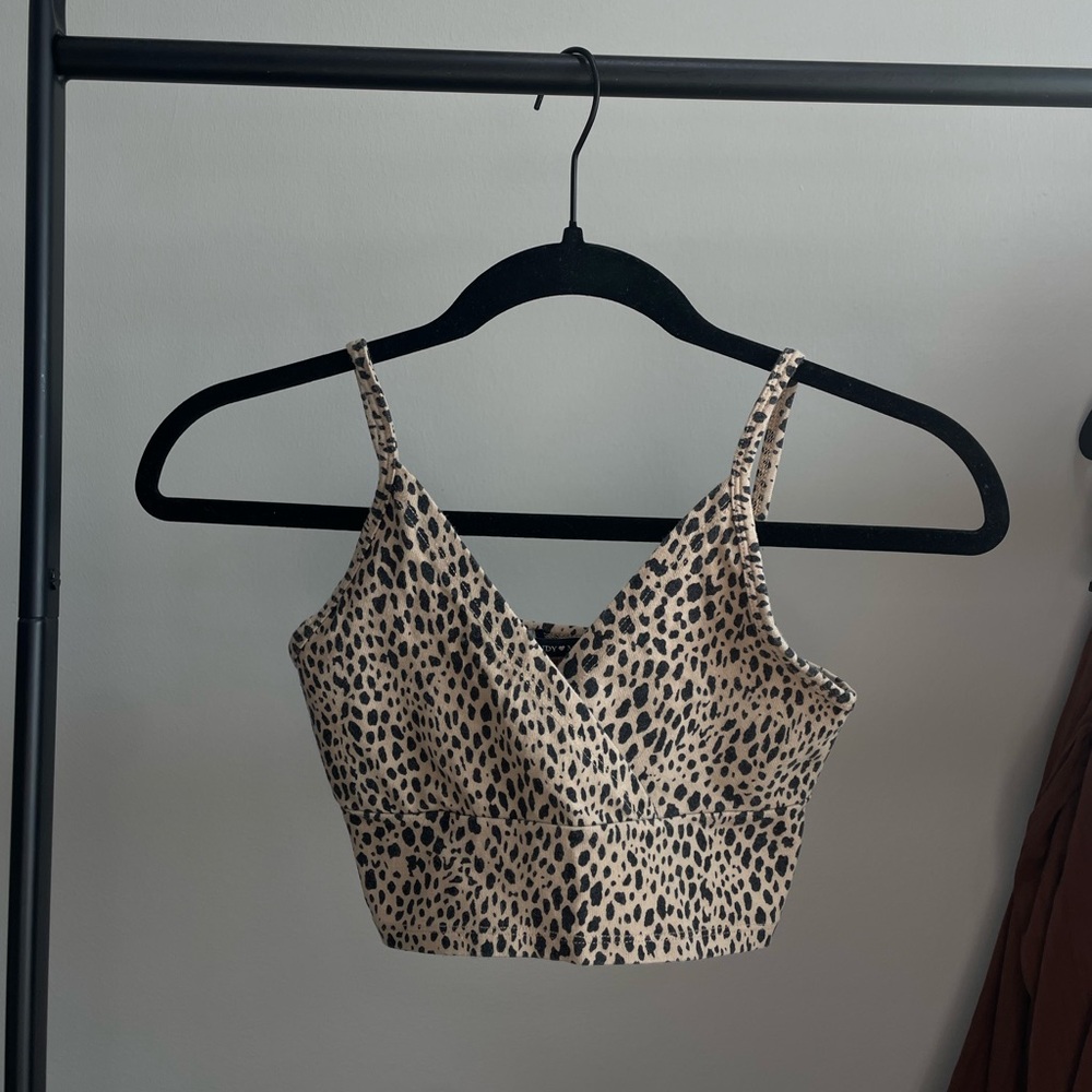 Brandy Melville Cheetah Cropped Tank